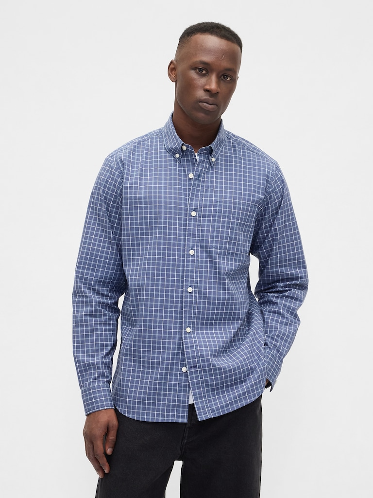 Stretch Poplin Shirt in Standard Fit