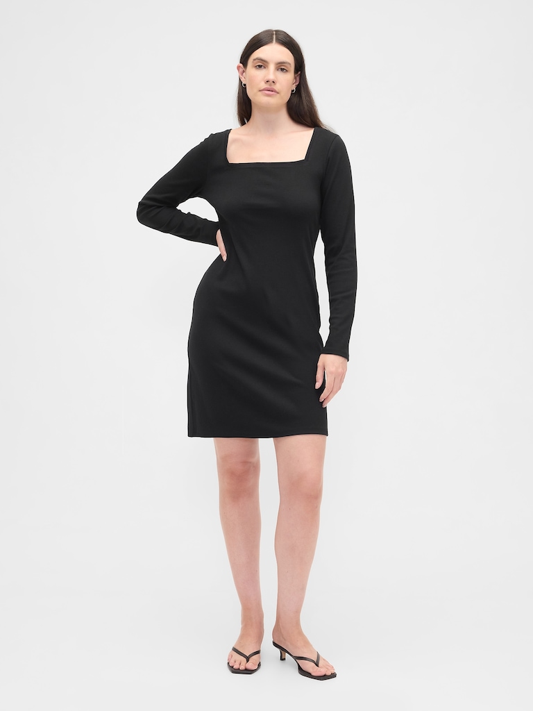 Squareneck Mini Dress