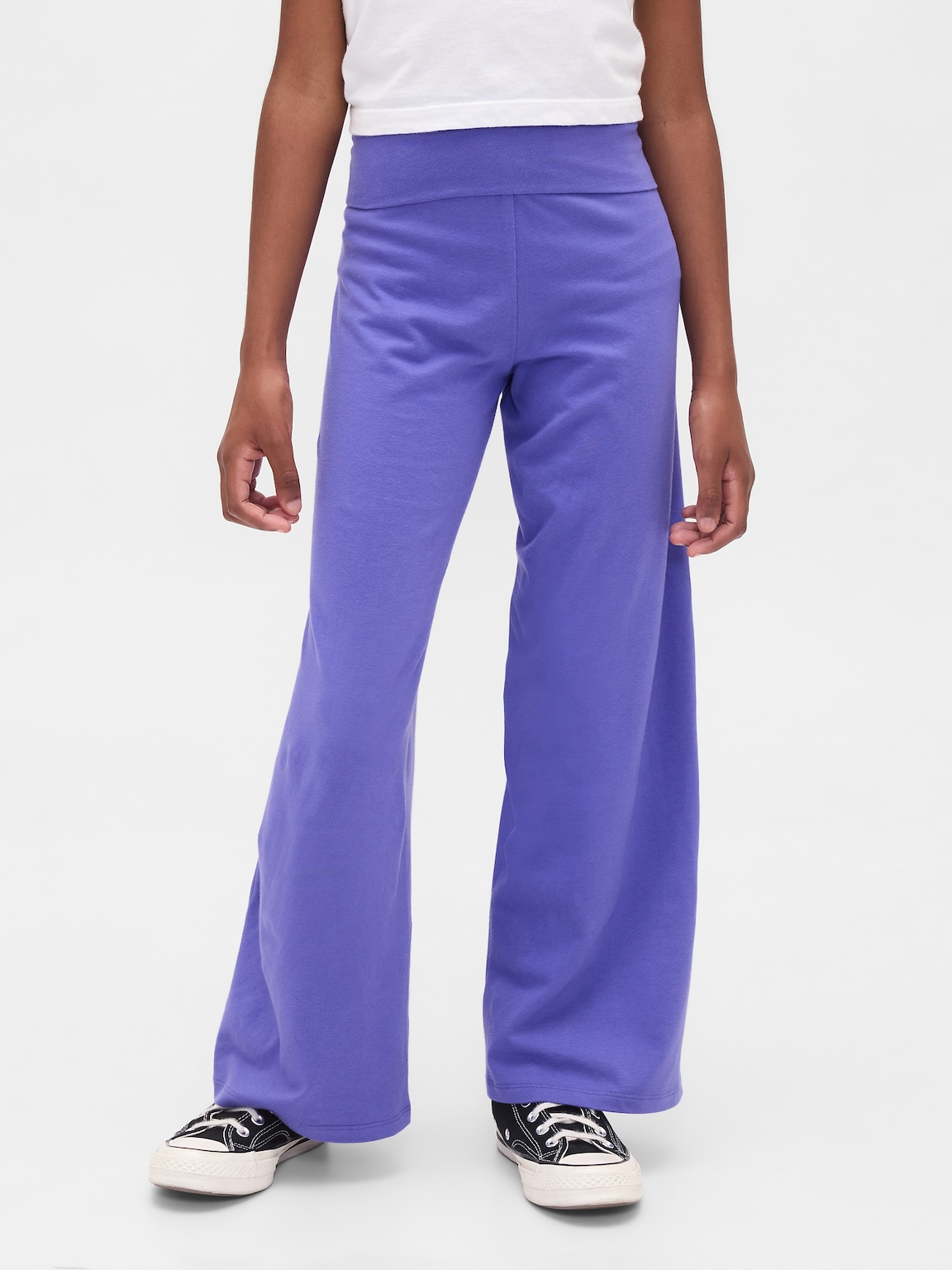 Kids Wide-Leg Foldover Leggings