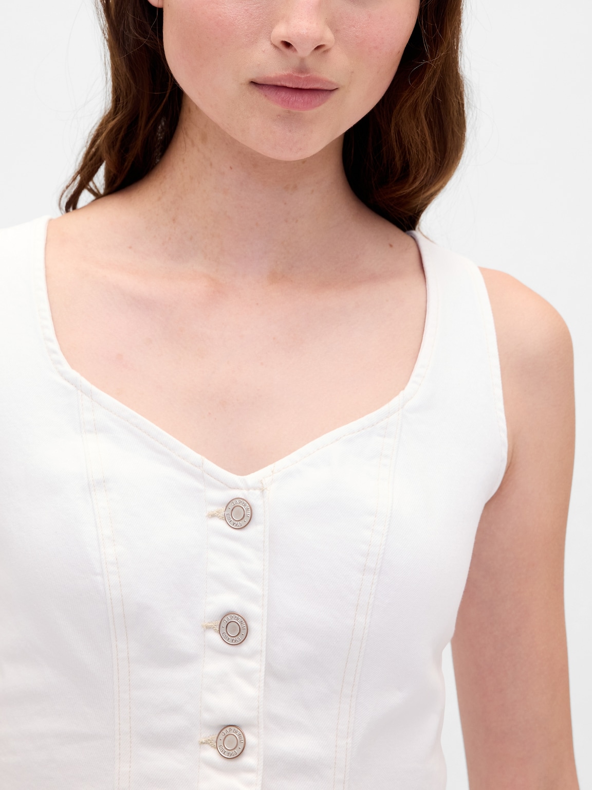 Denim Peplum Tank Top