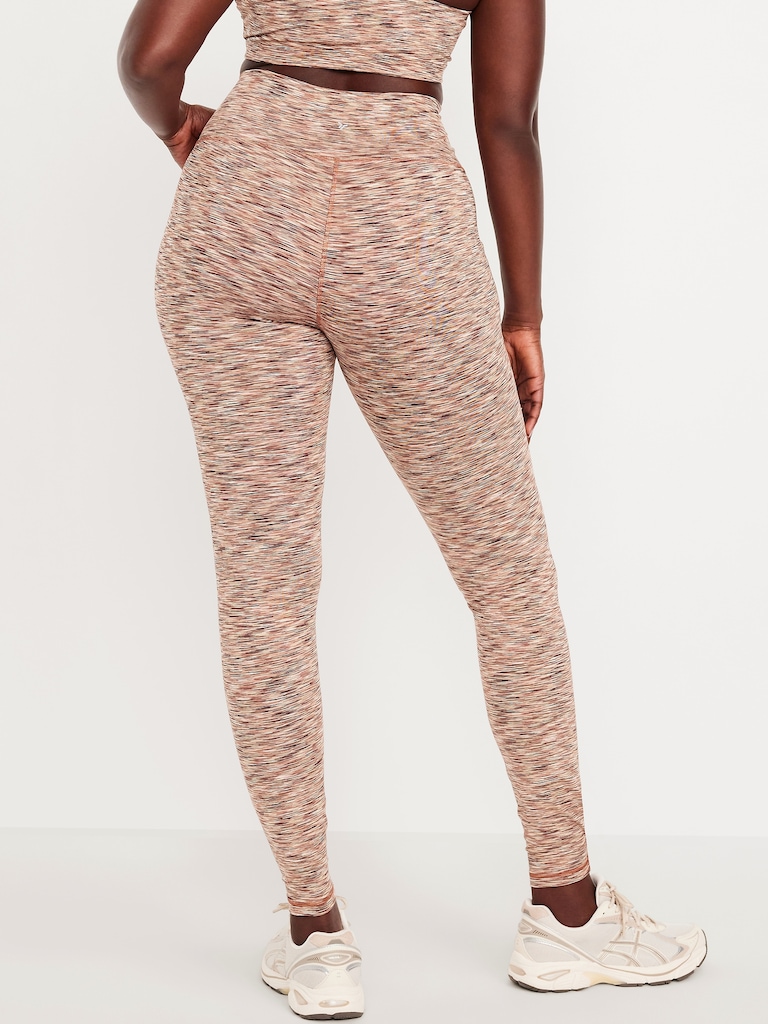 High-Waisted Space-Dye Full-Length Leggings