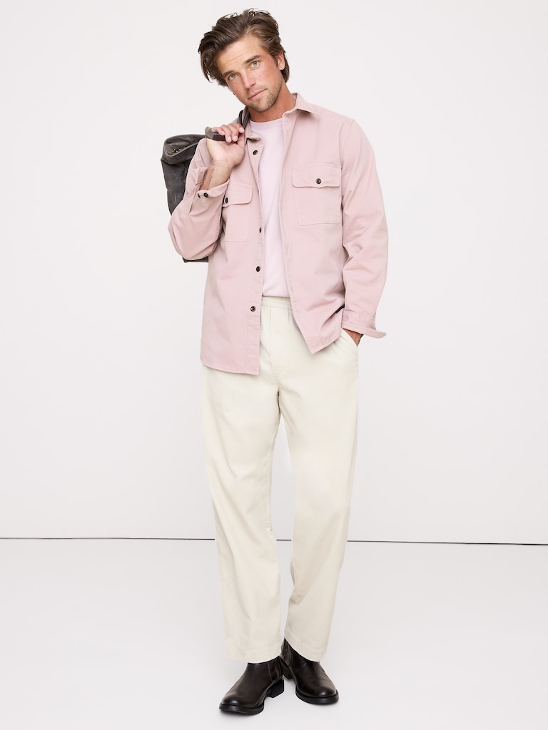 Standard-Fit Cotton Twill Overshirt