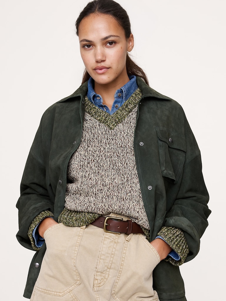 Cotton V-Neck Sweater