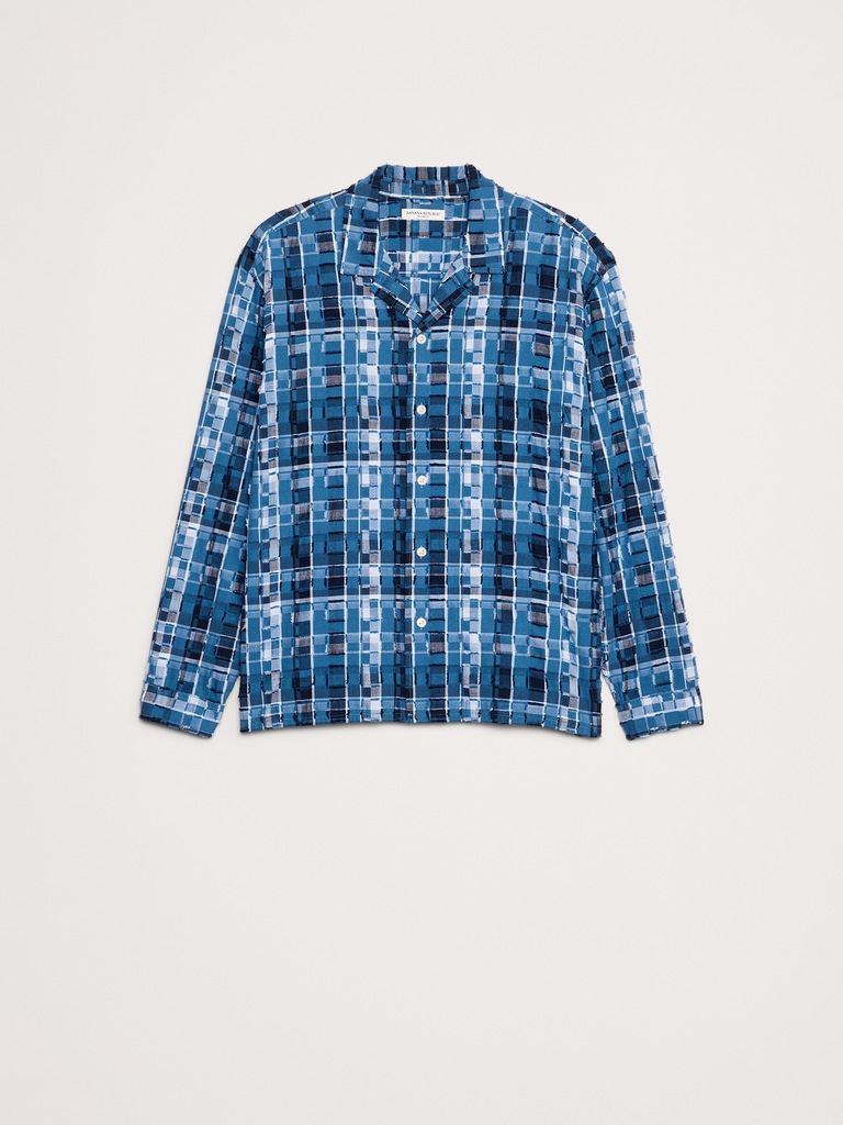 Relaxed-Fit Textured Cotton Shirt