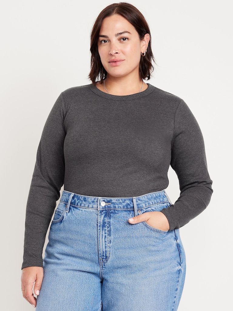 Snug Long-Sleeve Crew-Neck T-Shirt