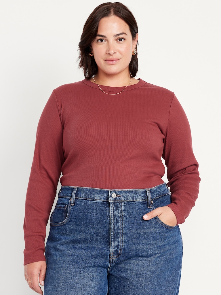 Snug Long-Sleeve Crew-Neck T-Shirt