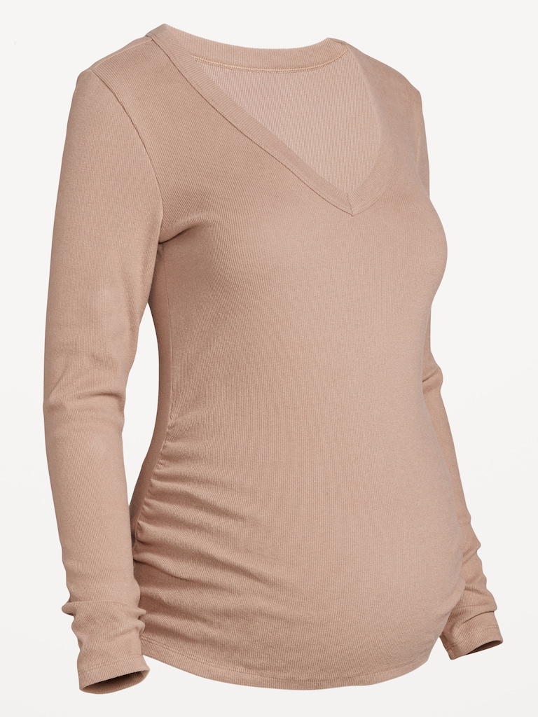 Maternity Cozy Snug V-Neck T-Shirt
