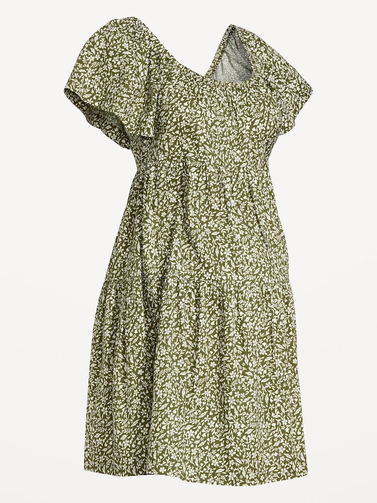 Maternity Square-Neck Mini Dress