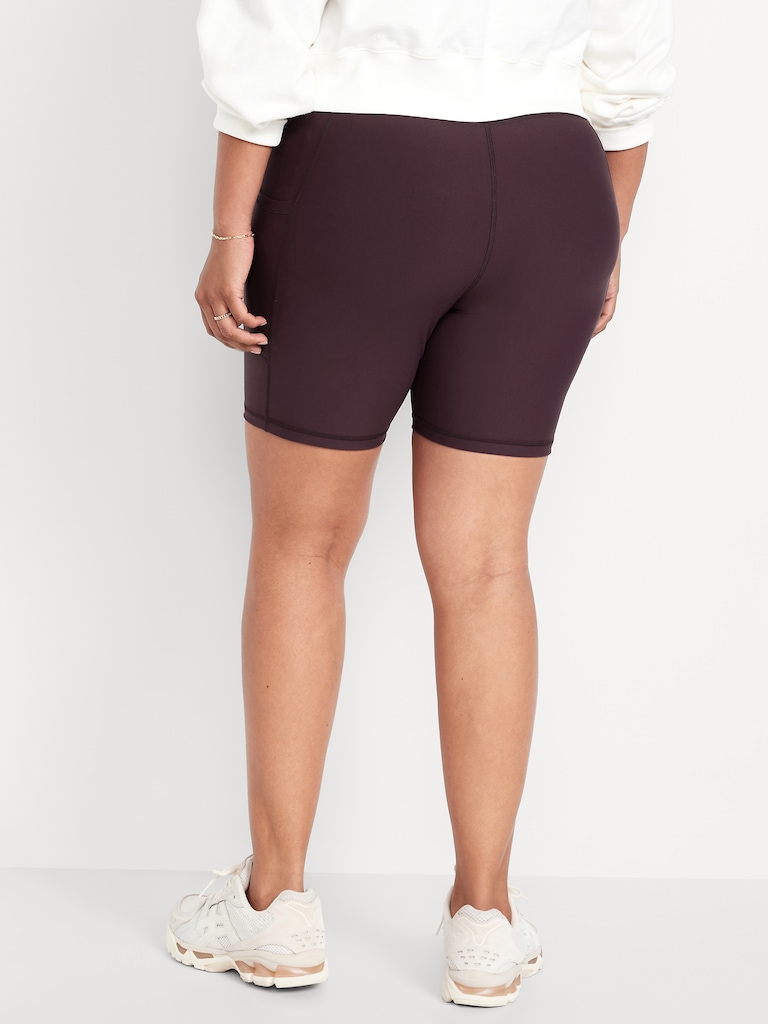 High-Waisted PowerSoft Biker Shorts -- 8-inch inseam
