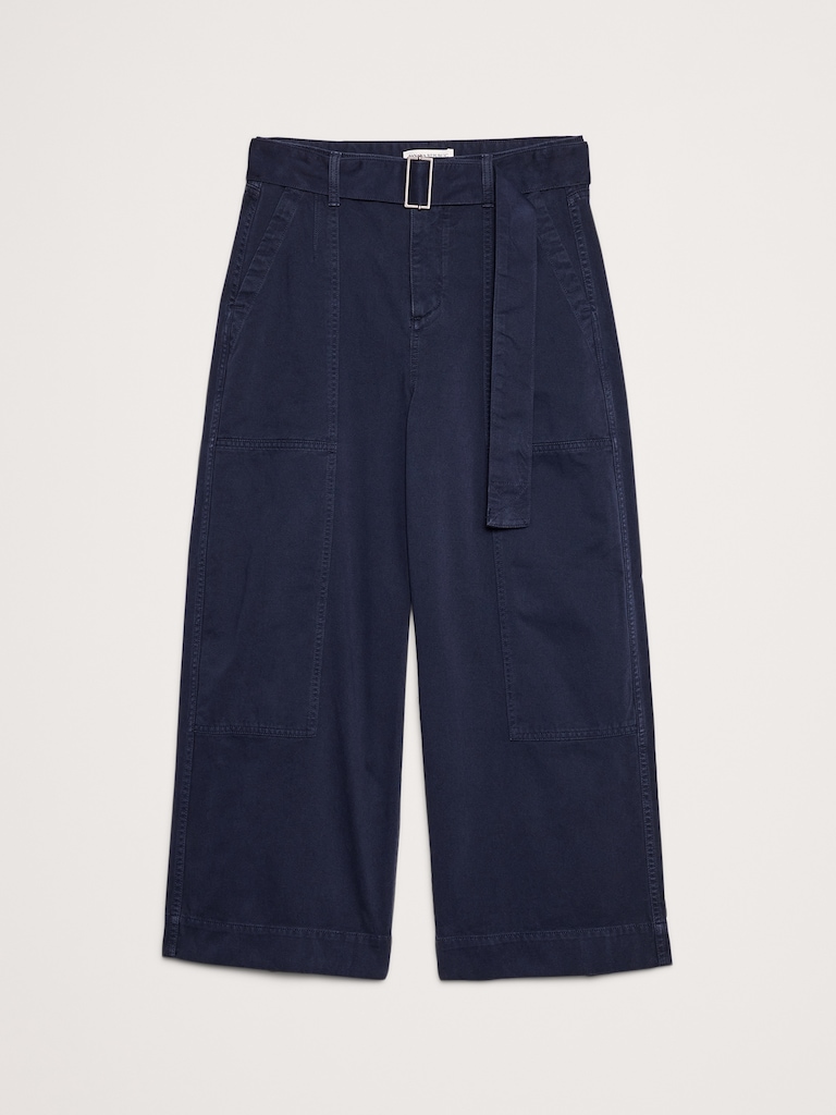 High-Rise Wide-Leg Utility Crop Pant