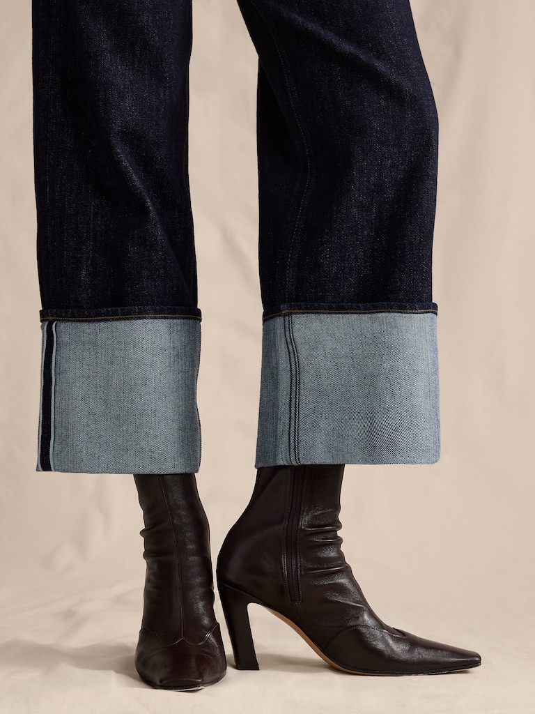 High-Rise Stovepipe Straight Leg Jean