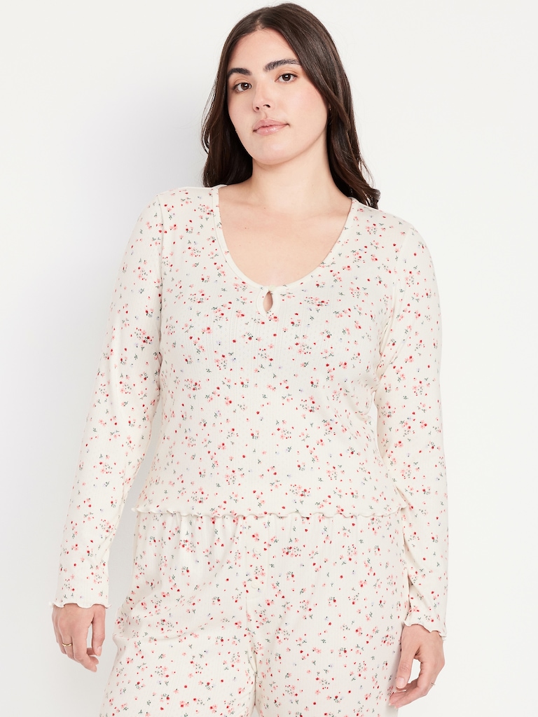 Cozy Ribbed Pajama Top