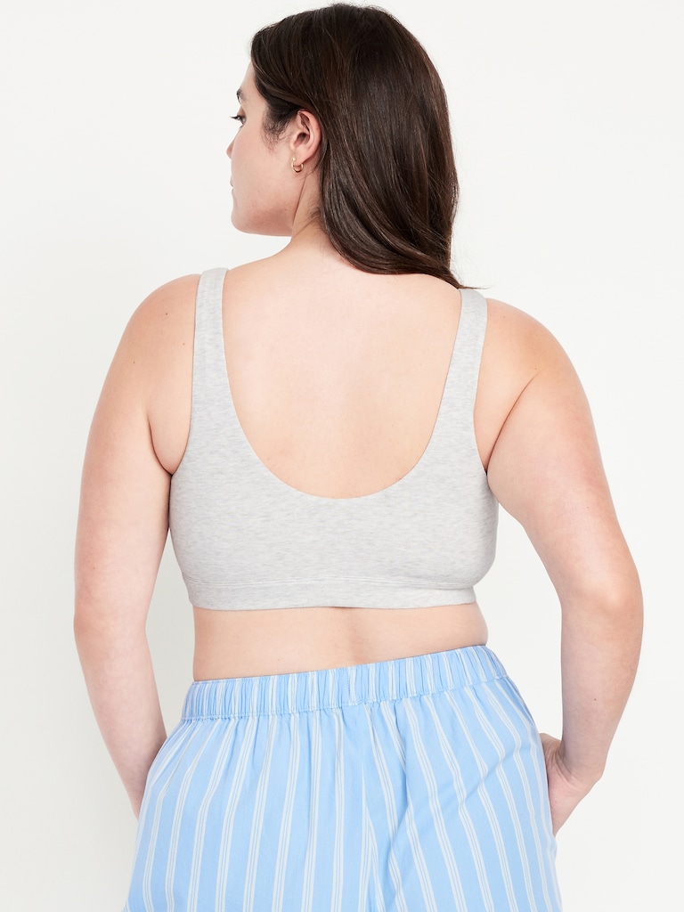 Ruched Cotton Bralette