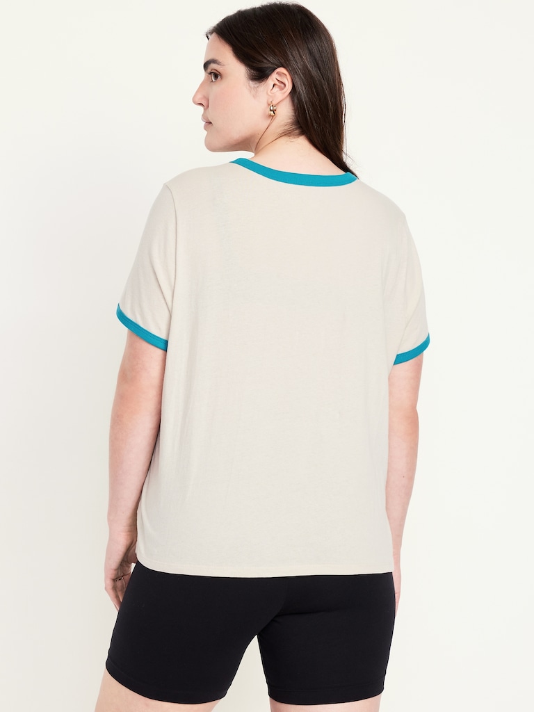 Miami Dolphins EveryWear Crew-Neck Ringer T-Shirt