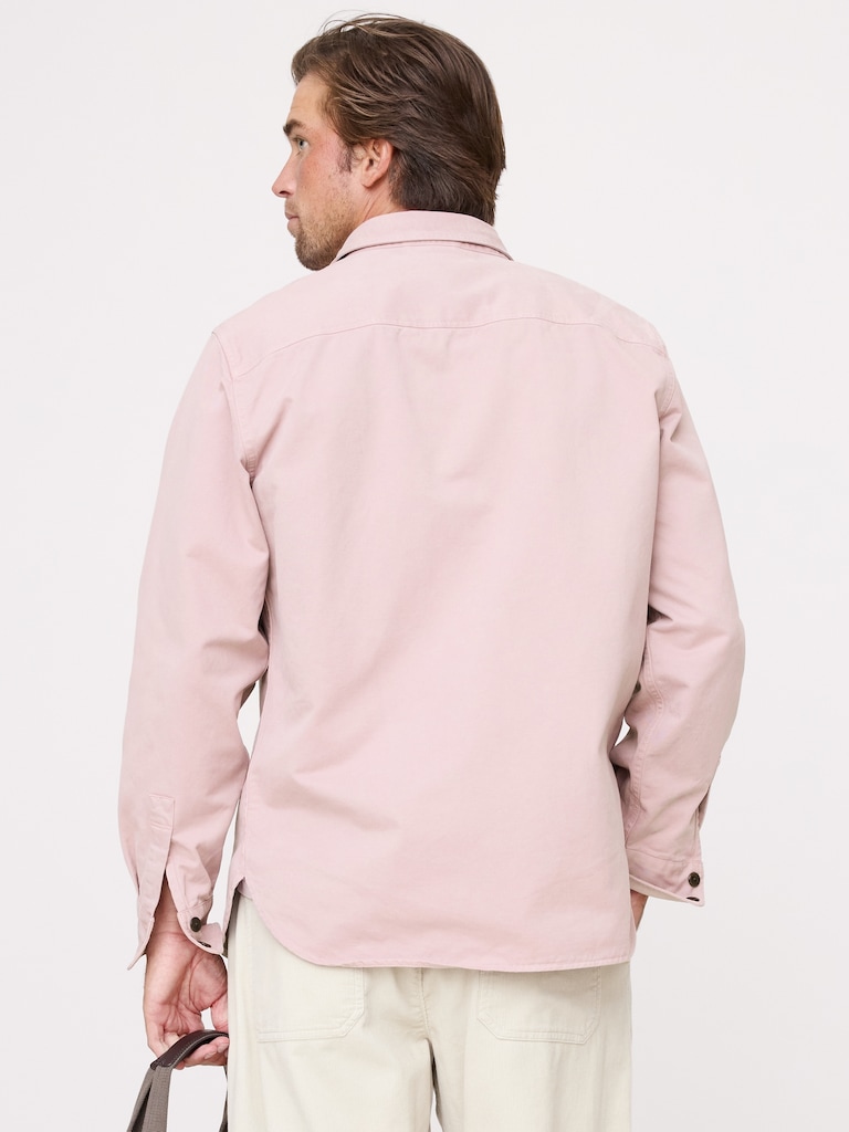 Standard-Fit Cotton Twill Overshirt