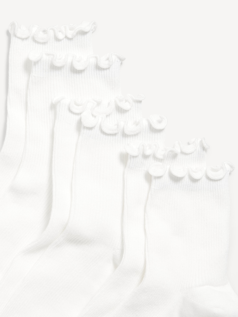 Ruffled Crew Sock 3-Pack for Women