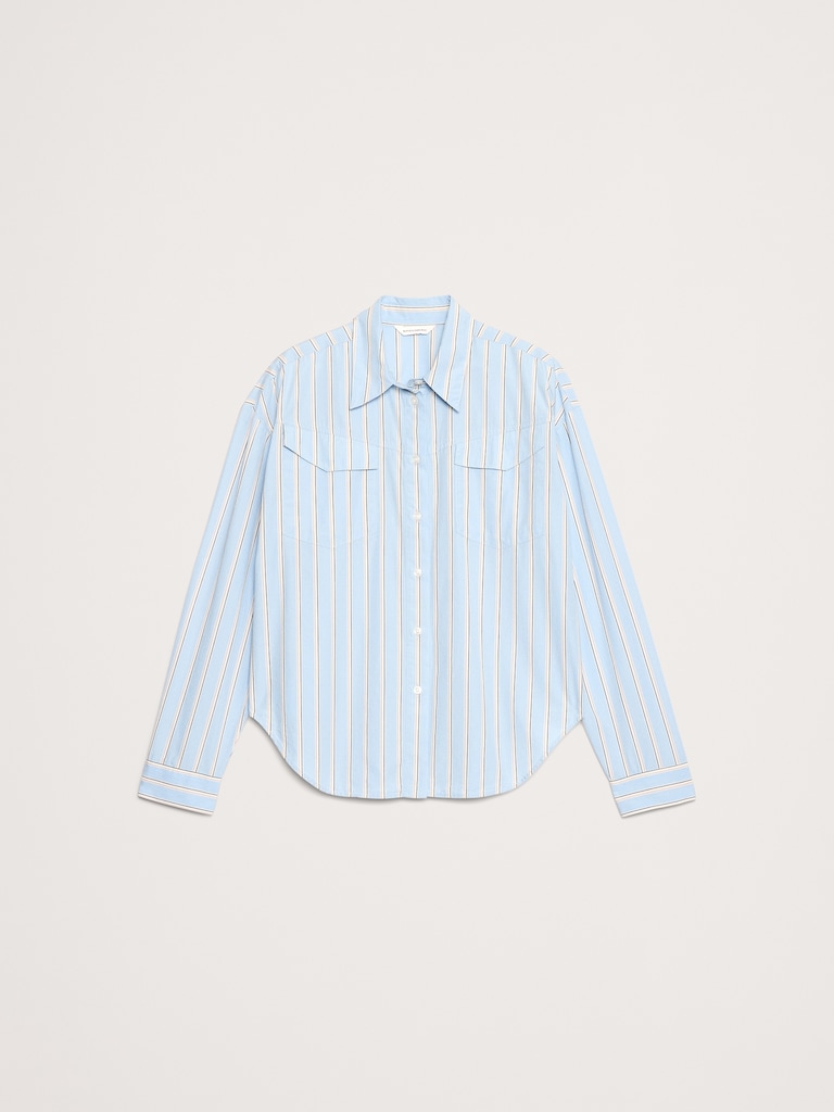 Cotton Poplin Western Shirt