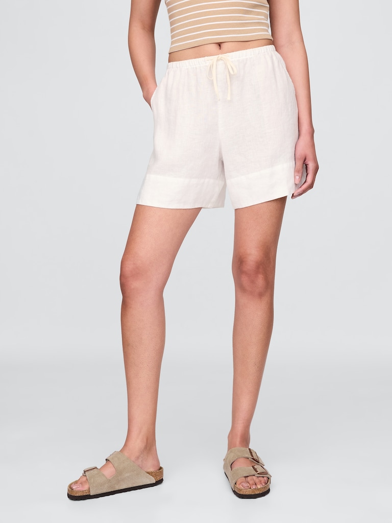 100% Linen Easy Shorts