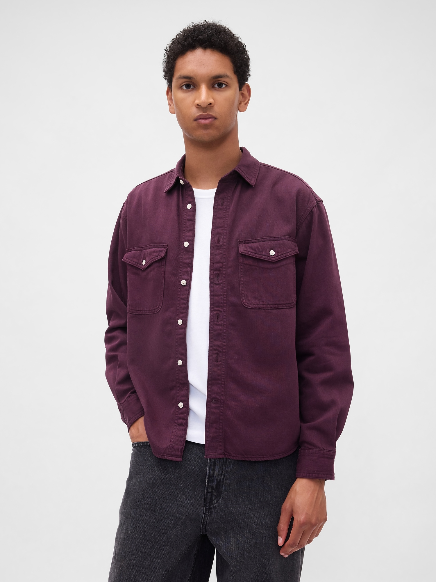 UltraSoft Denim Relaxed Shirt | Gap
