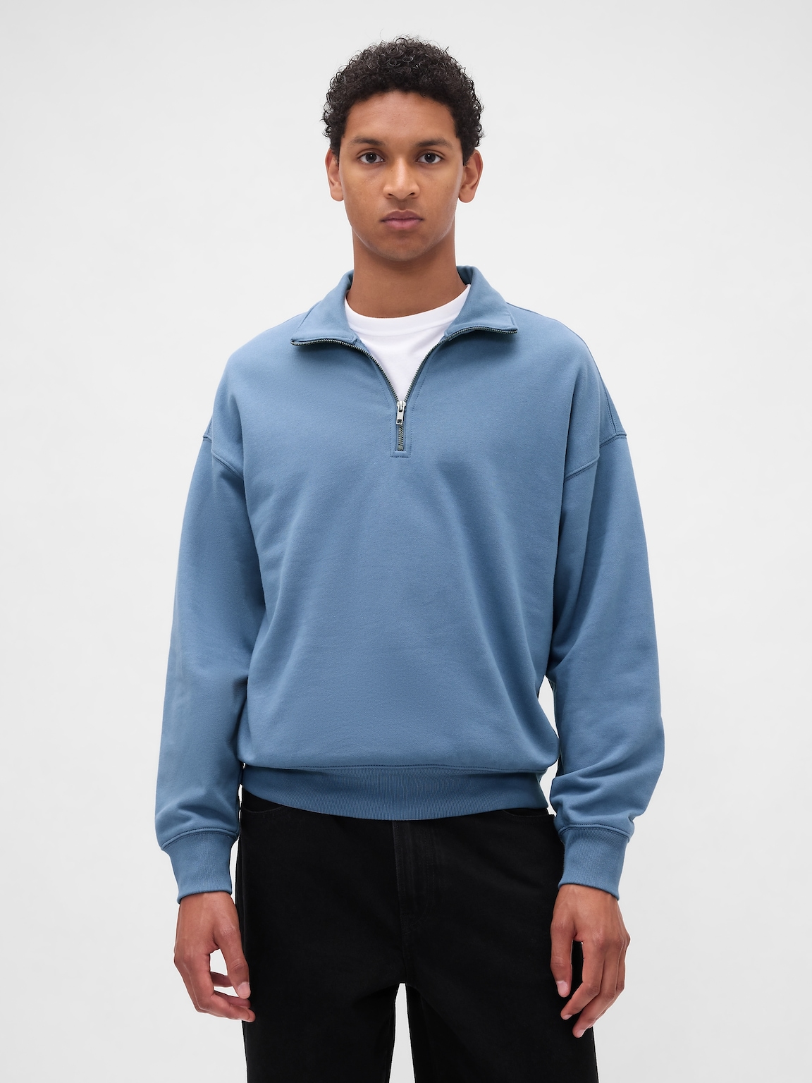 Heavyweight Oversized Quarter-Zip Pullover