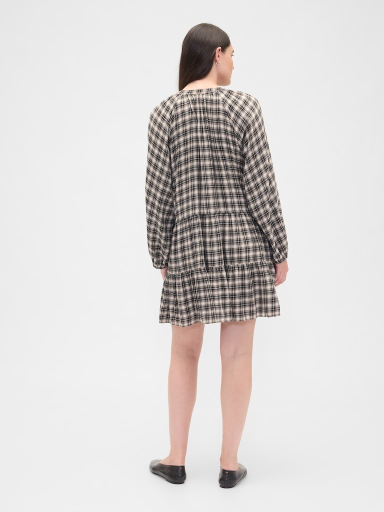 Relaxed Flannel Shirtdress