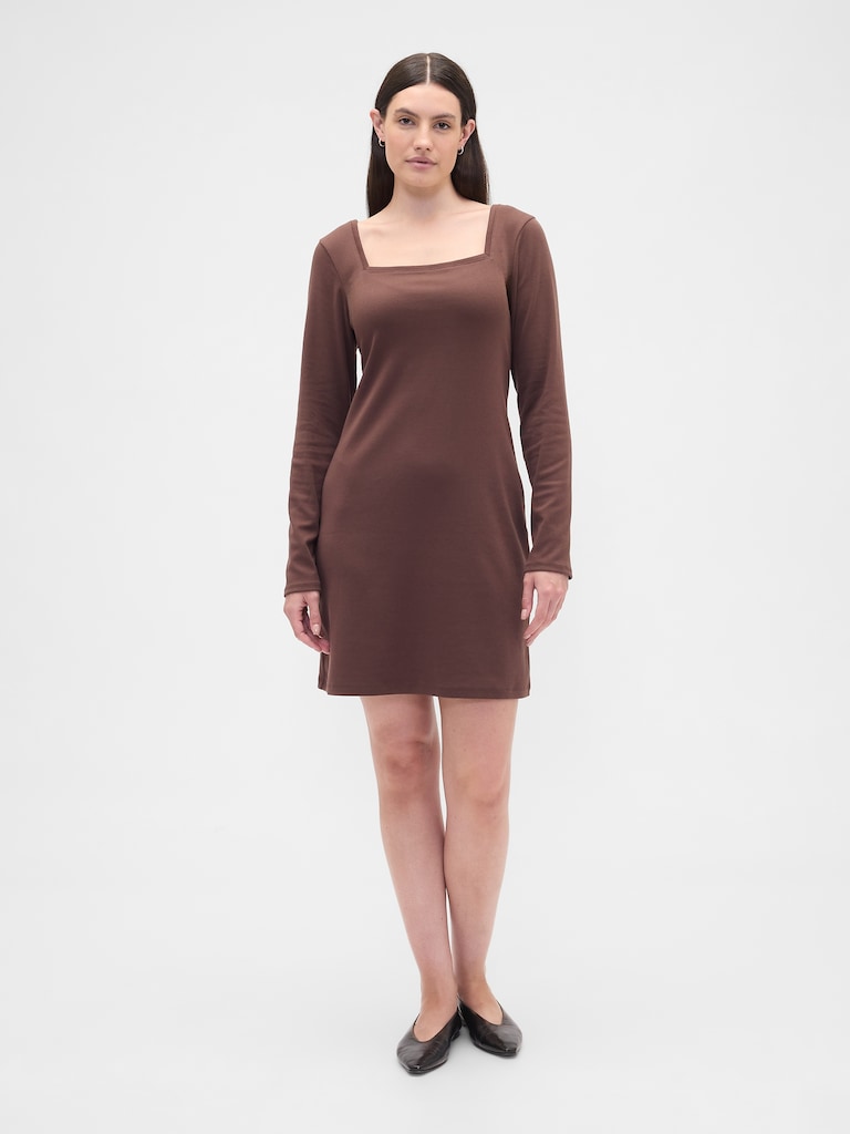 Squareneck Mini Dress