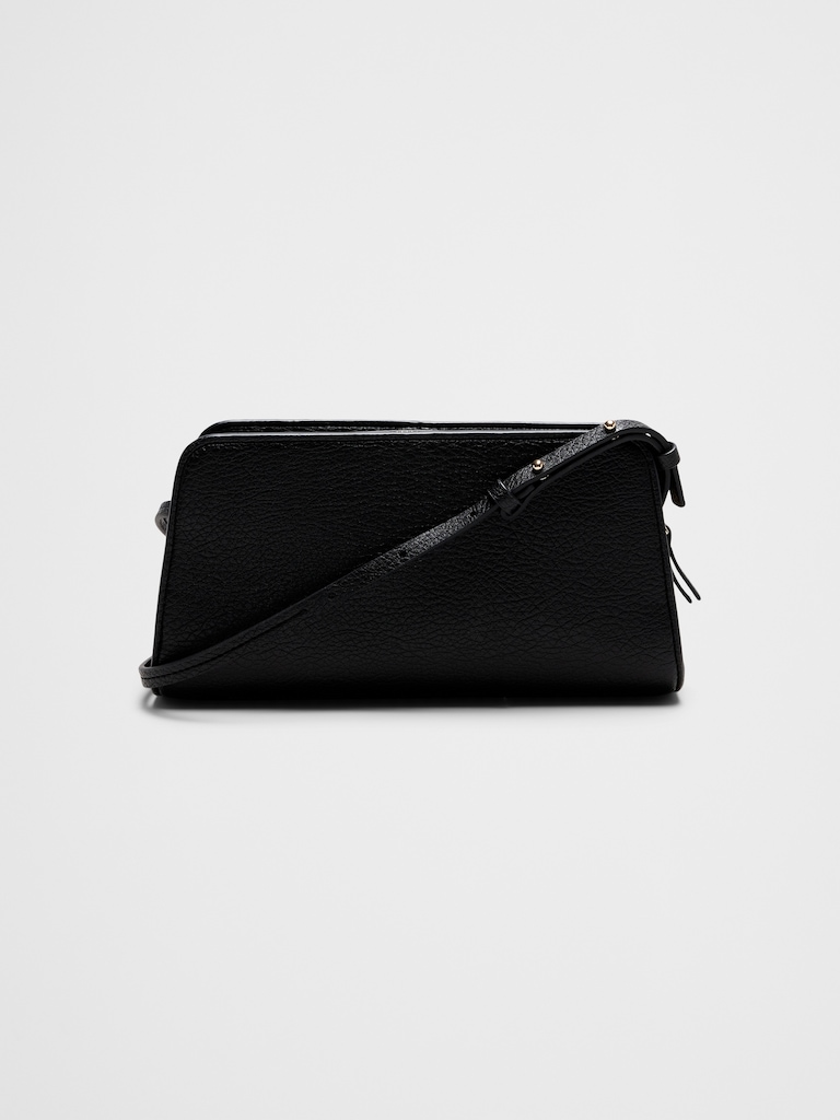 Vegan Leather Baguette Shoulder Bag