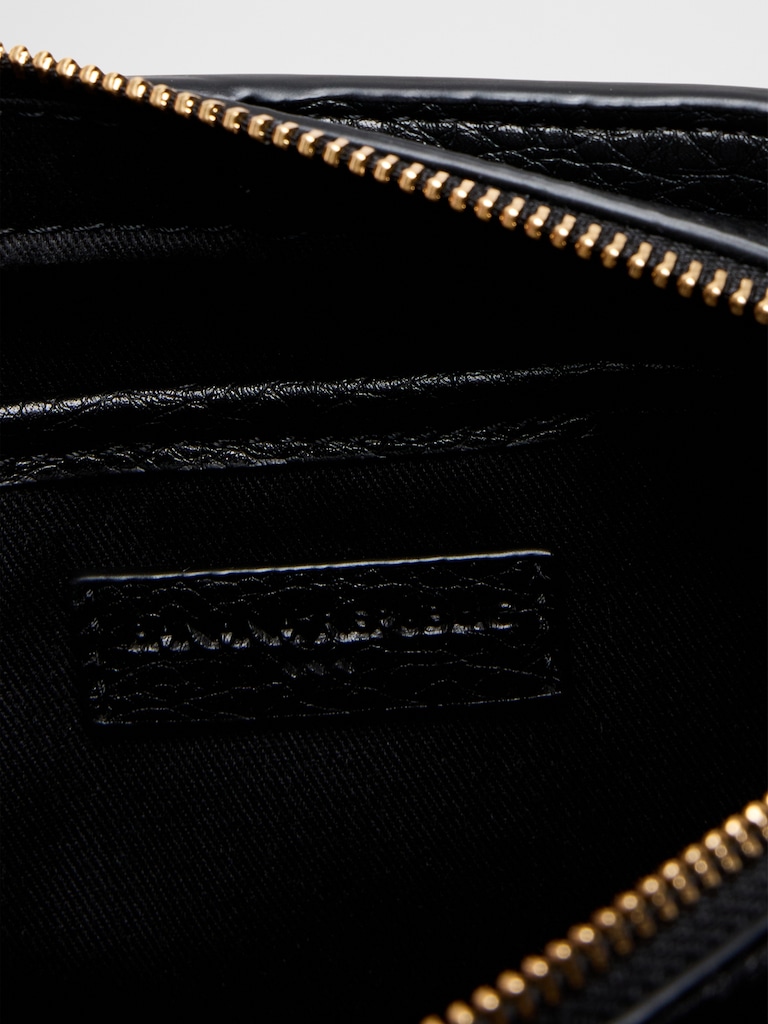 Vegan Leather Baguette Shoulder Bag