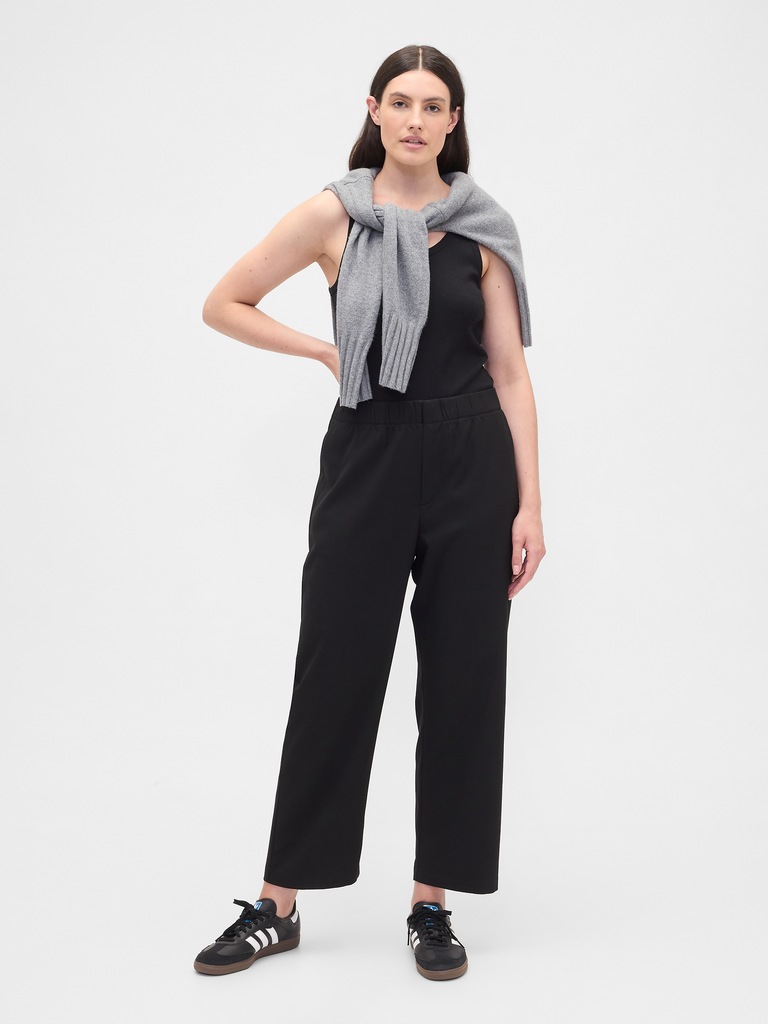 Recycled High Rise Straight-Leg Pants