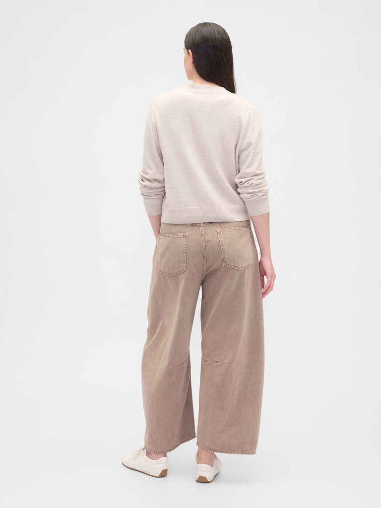 High Rise Horseshoe Crop Jeans