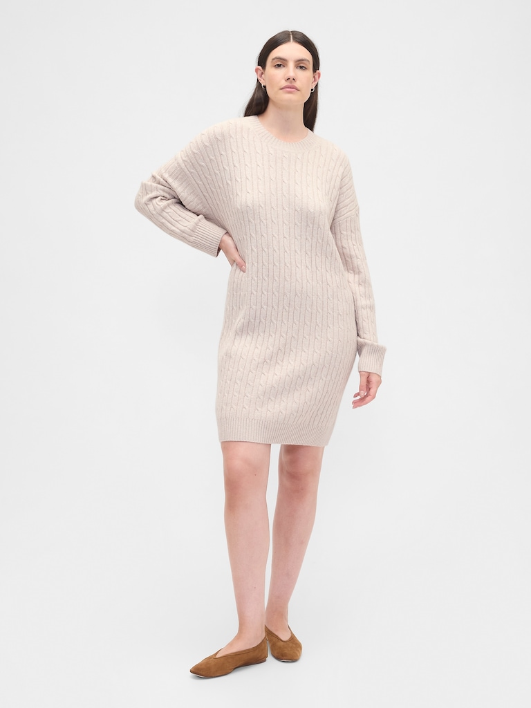 CashSoft Relaxed Crewneck Sweater Mini Dress