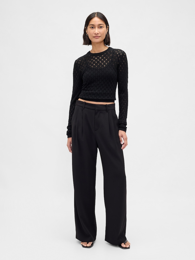 Pointelle Sweater