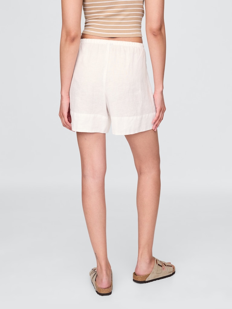 100% Linen Easy Shorts