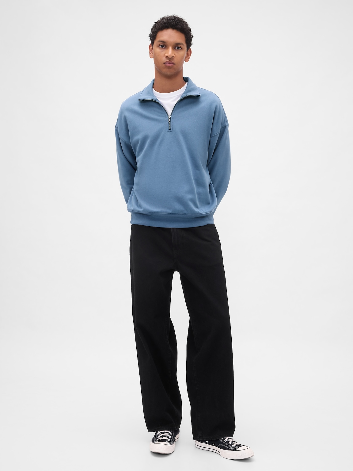 Heavyweight Oversized Quarter-Zip Pullover
