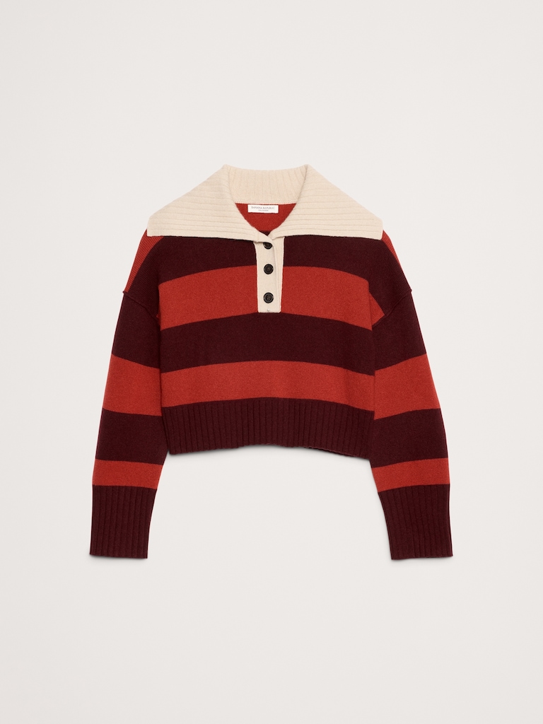 Polo court surdimensionné en cachemire