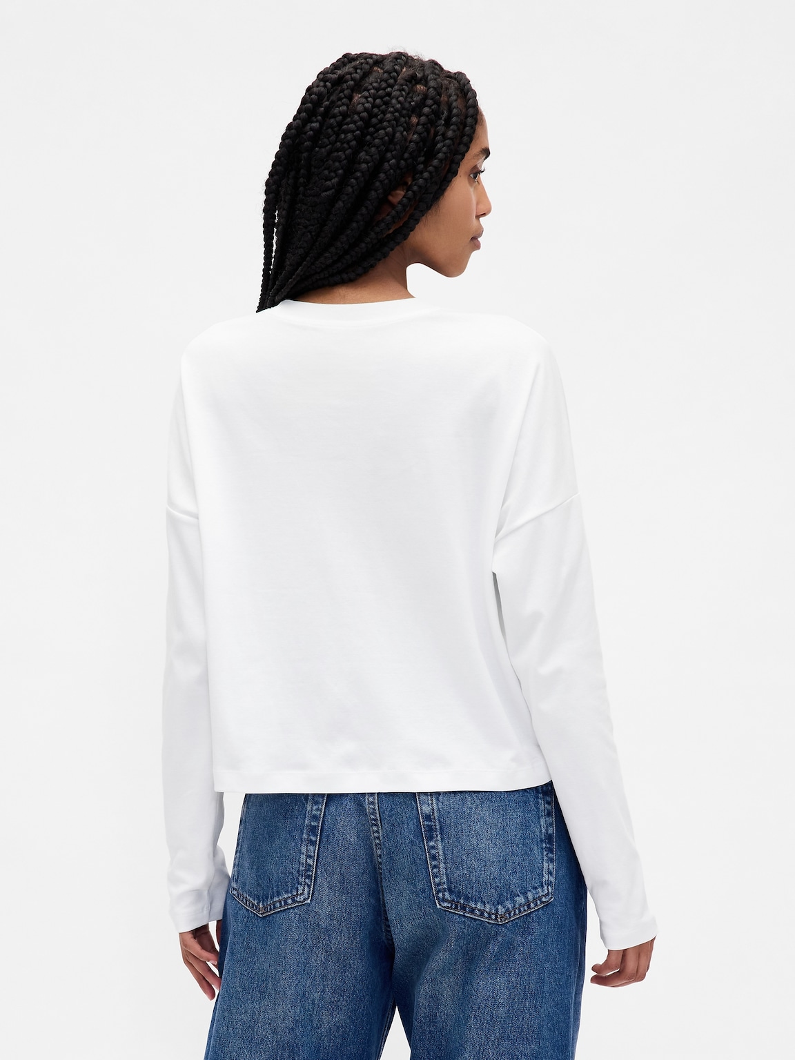 Supima® Cotton Oversized Crop T-Shirt