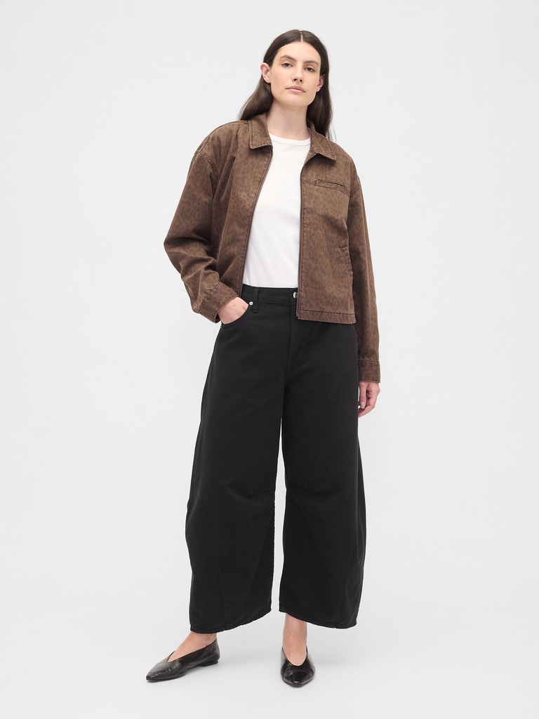 High Rise Horseshoe Crop Jeans