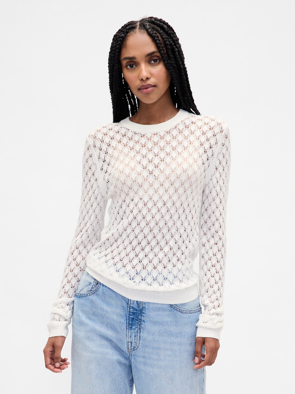Pointelle Sweater