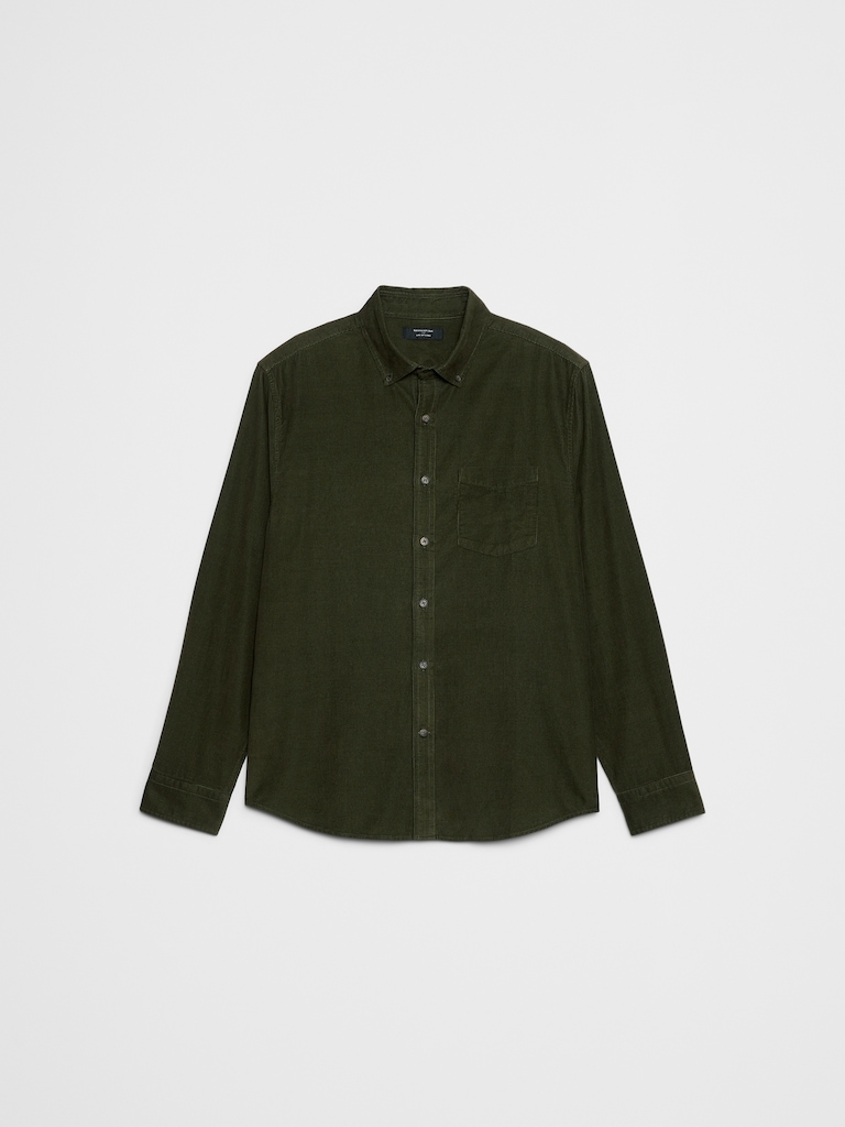 Slim-Fit Fine Wale Corduroy Shirt