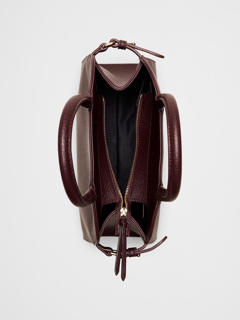 Vegan Leather Satchel Handbag