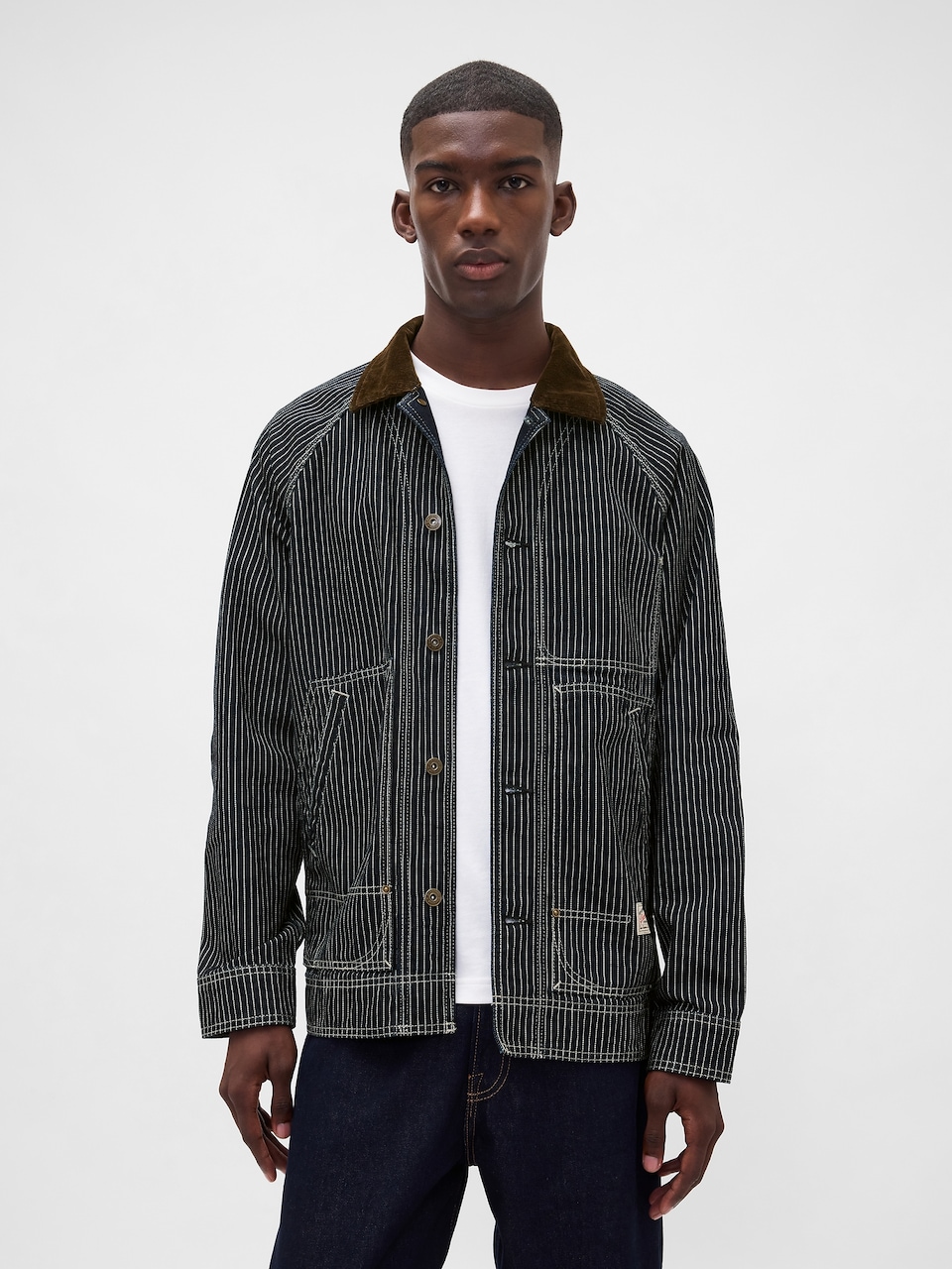 Denim Stripe Chore Jacket