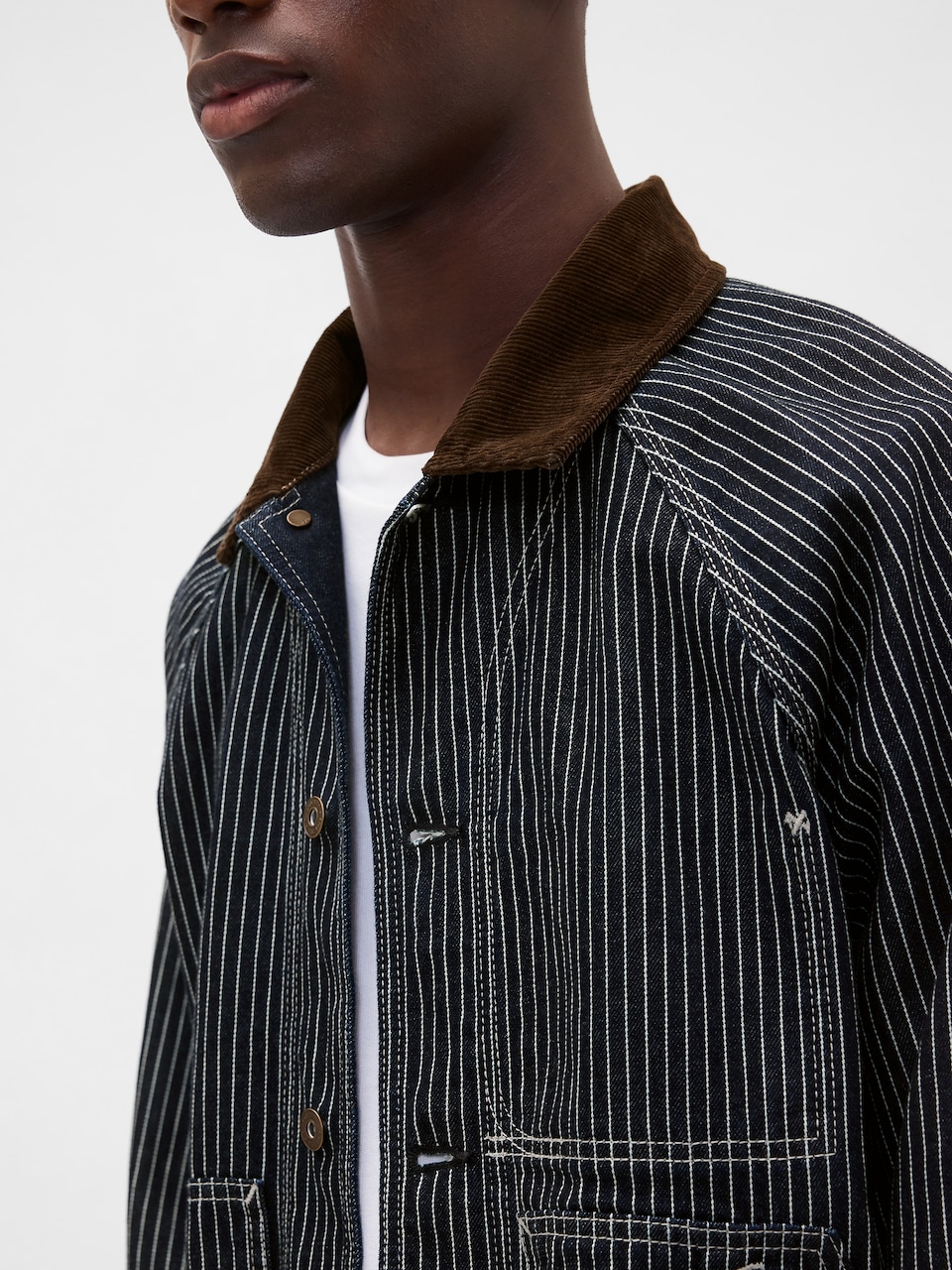 Denim Stripe Chore Jacket