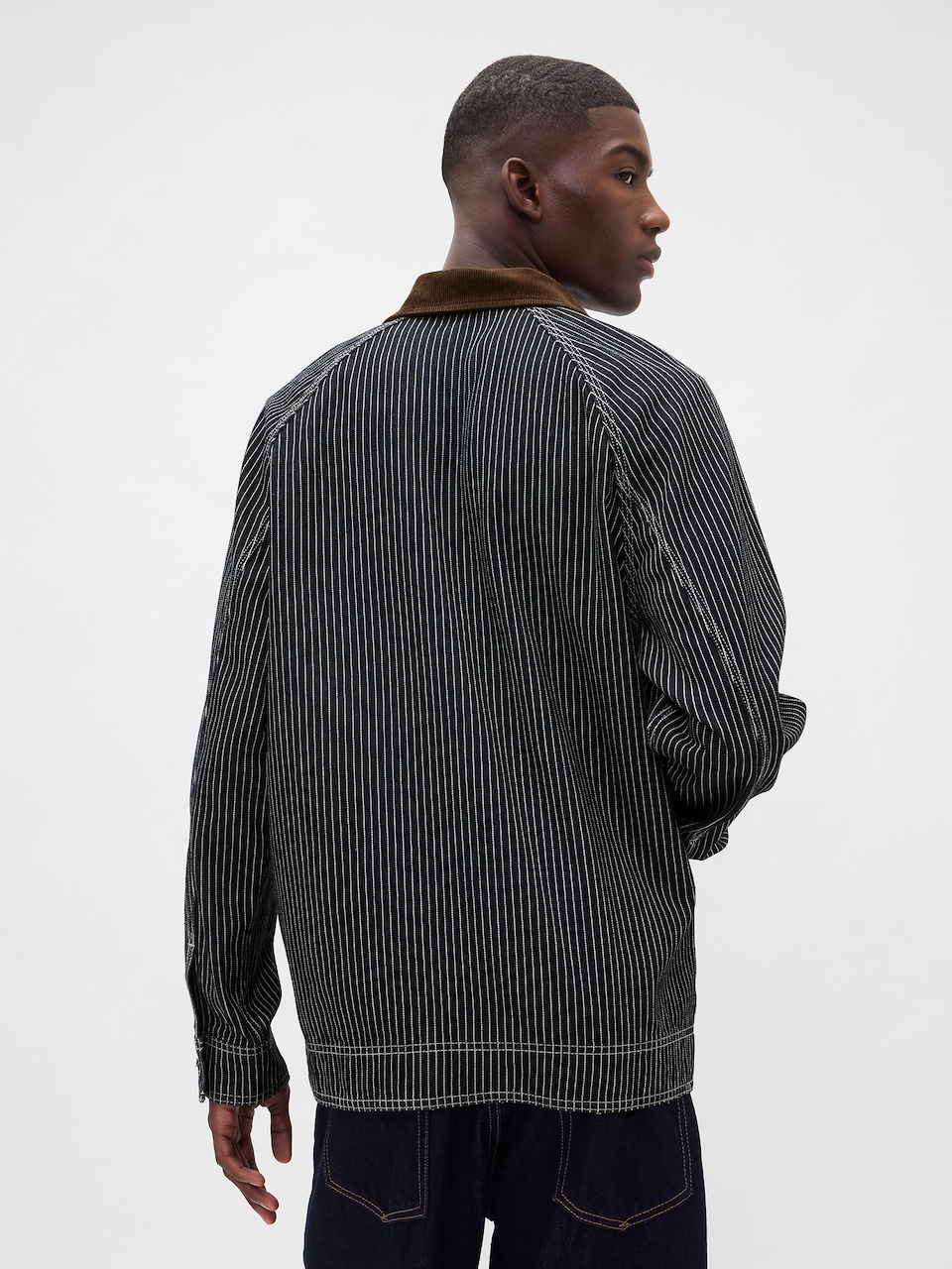 Denim Stripe Chore Jacket