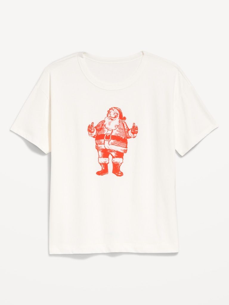 Holiday-Graphic Crew-Neck T-Shirt for Women