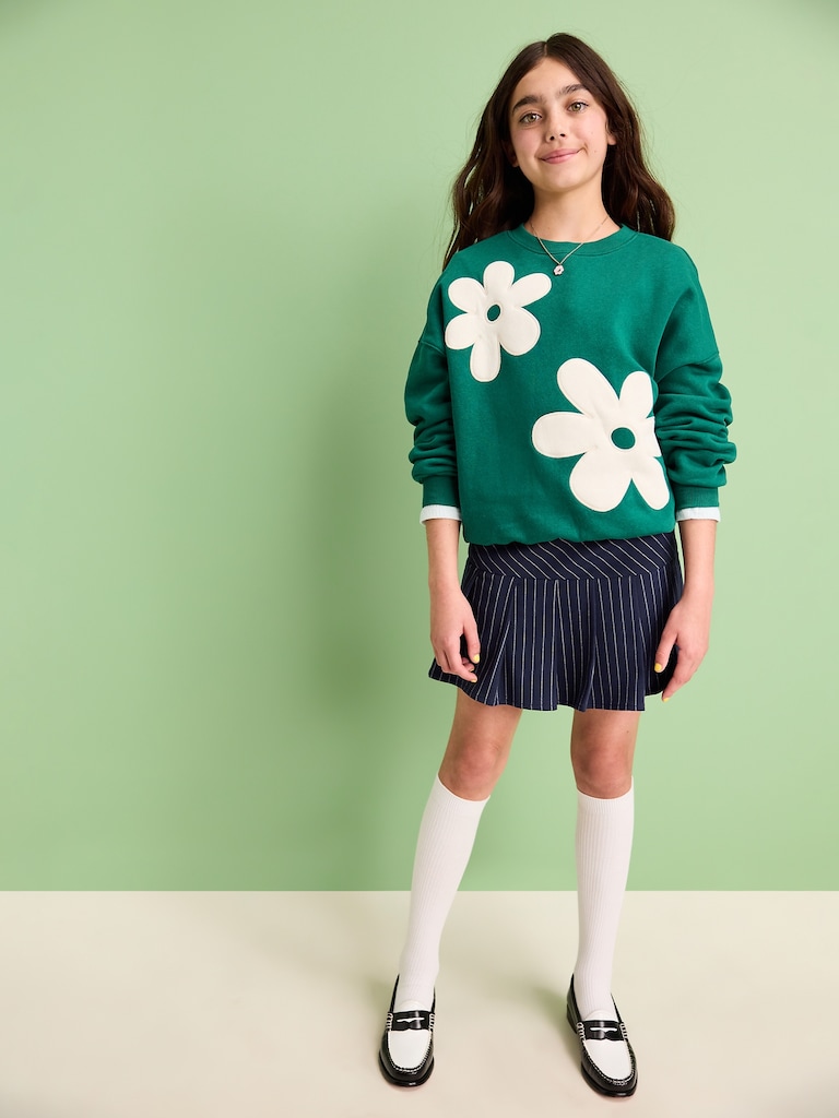 Pleated Twill Skirt for Girls