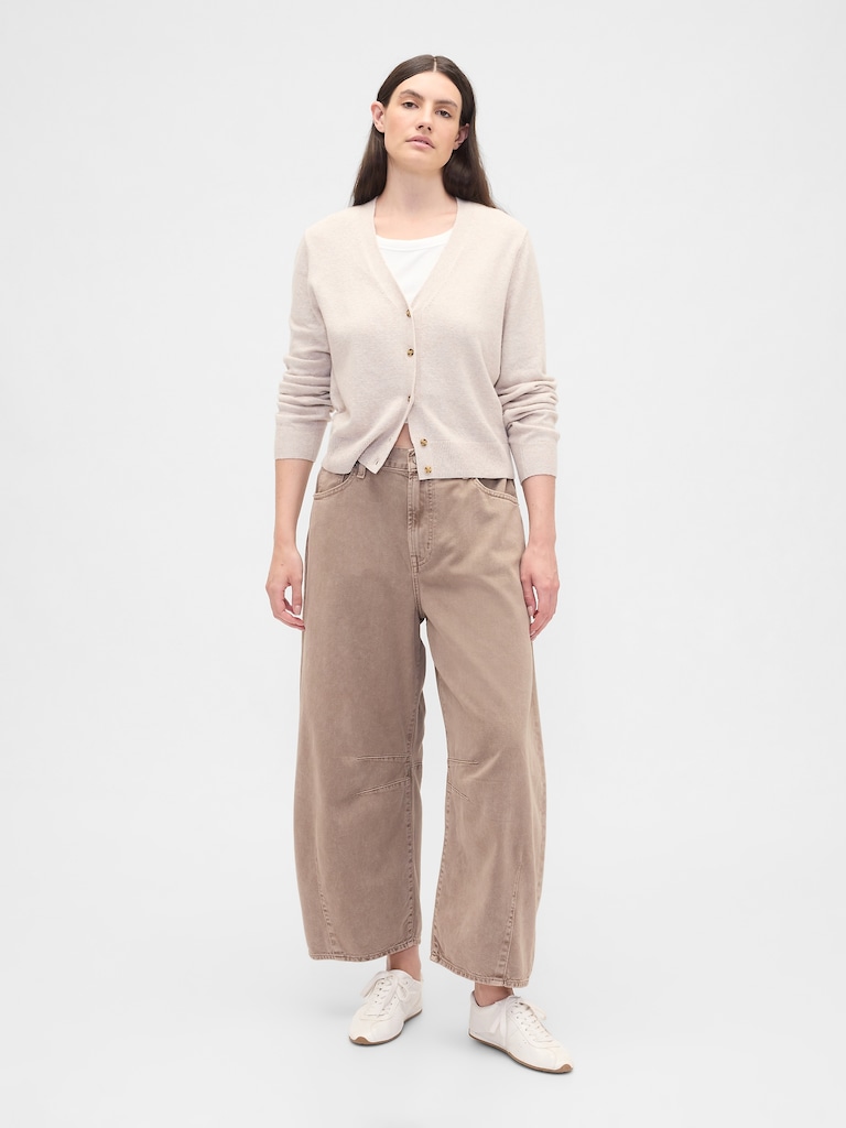 High Rise Horseshoe Crop Jeans