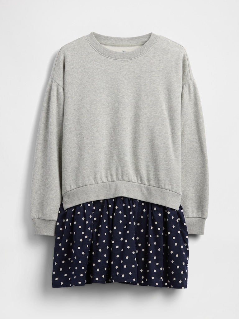 Kids VintageSoft Pleated Sweatshirt Dress