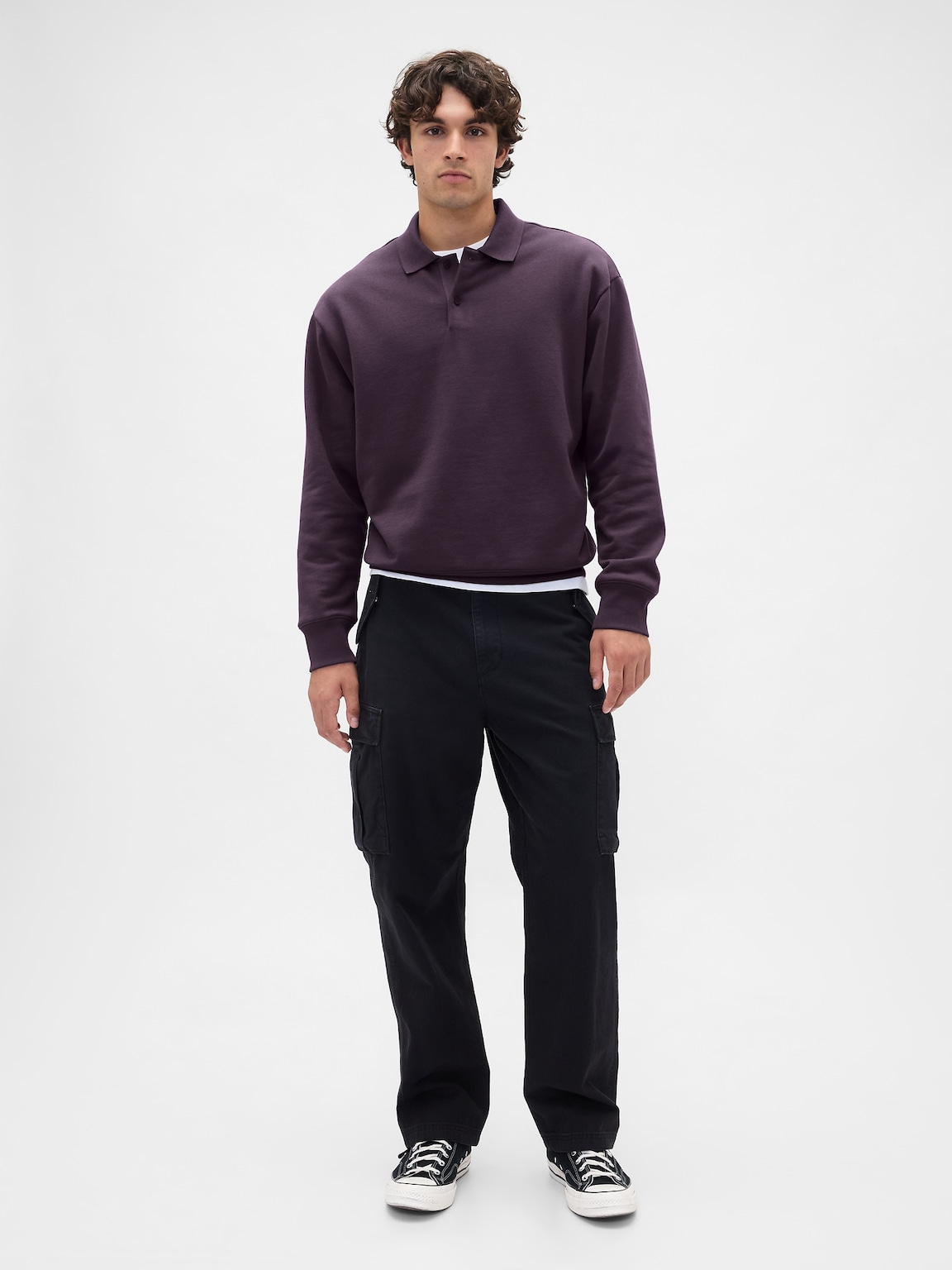 Heavyweight Oversized Polo Sweatshirt