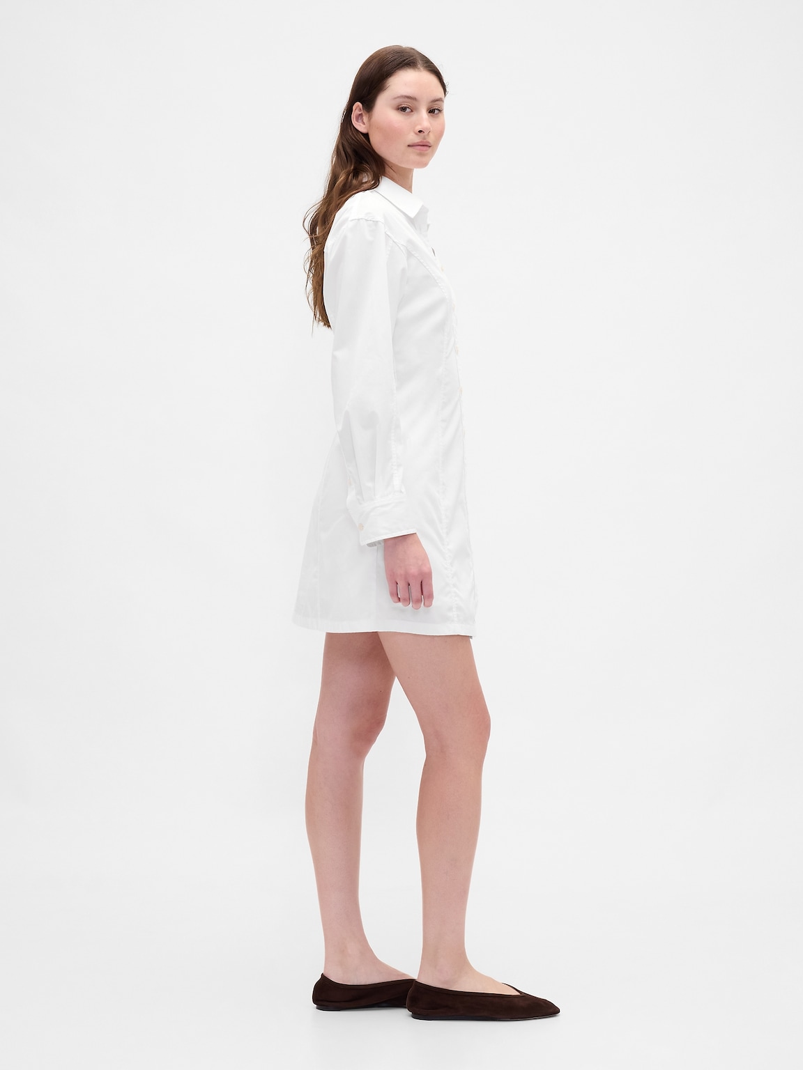 Organic Cotton Poplin Mini Shirtdress