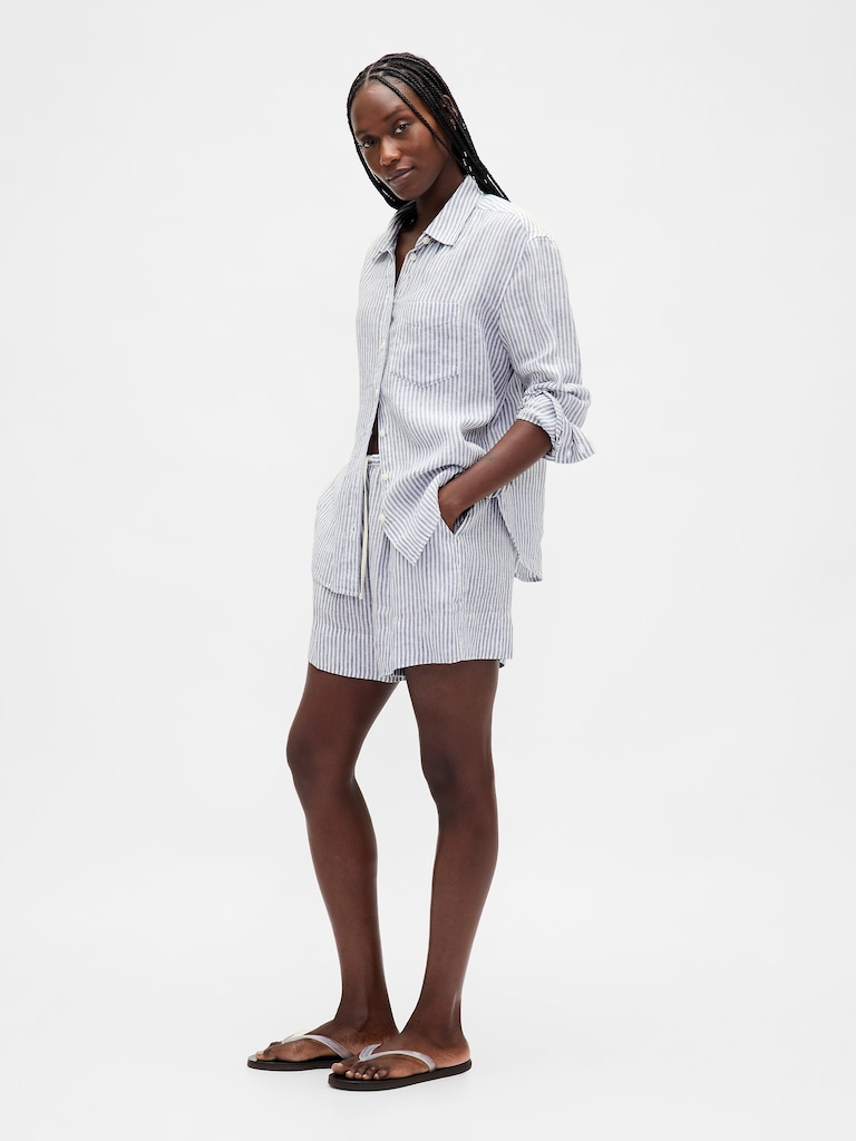 100% Linen Easy Shorts